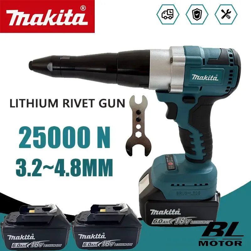 Power Tools Jack - Makita 25000N Pistola Rivettatrice Elettrica Brushless