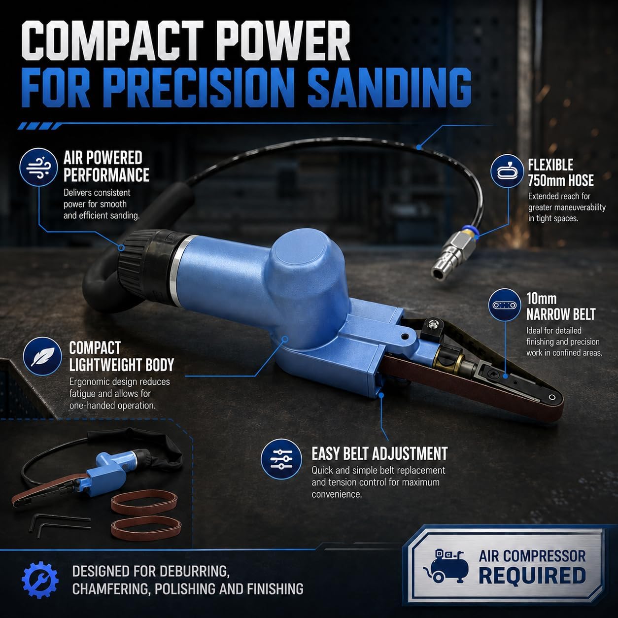 Levigatrice Pneumatica a Nastr - Detail Sander Corner recensione e prezzo