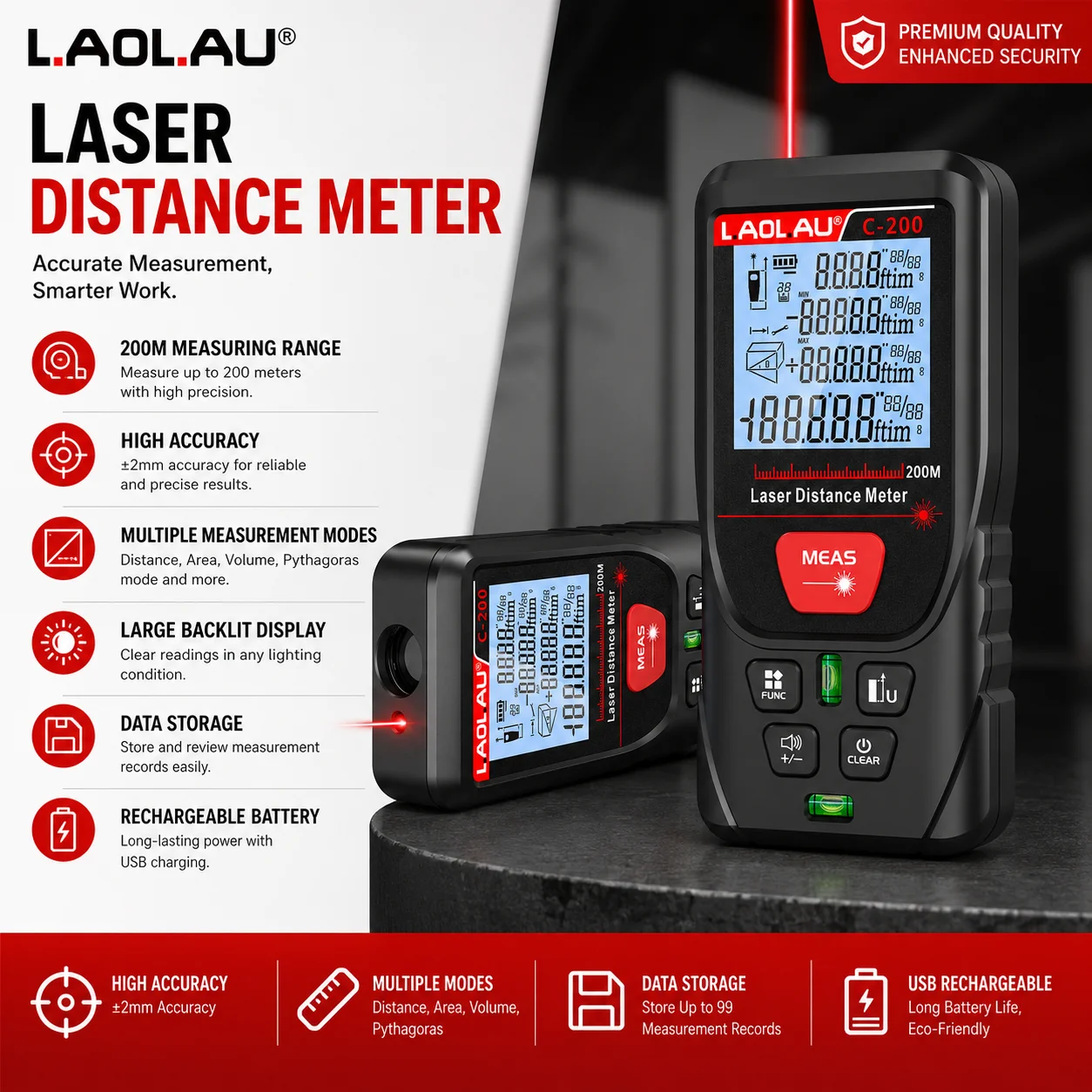 Telemetro laser digitale LAOLA - Power Tools Green recensione e prezzo