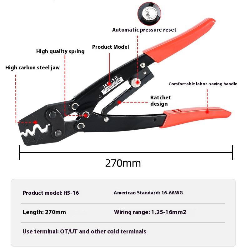HS-16 Pinza a crimpare Pinza a - Power Tools Japan recensione e prezzo